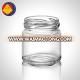 Flint round bottom 4 oz with lid glass jar